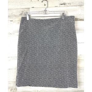 M.M. LaFleur Womens 14 Black White Small Dot Mini Skirt Work Office Evening